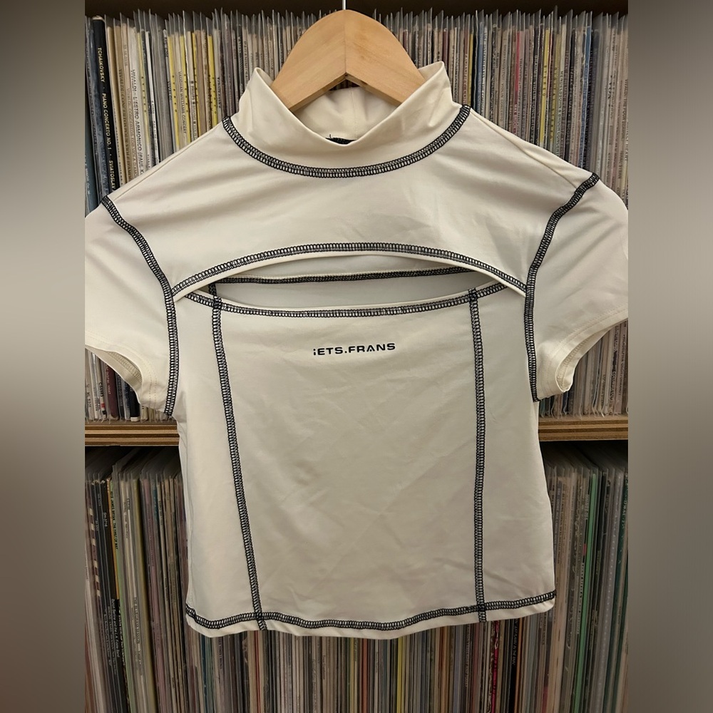 Urban Outfitters white cutout crop top